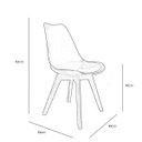 Ver imagem 6 de Kit 4 Cadeiras Eames Polipropileno Pretas Sala de Jantar Base Wood