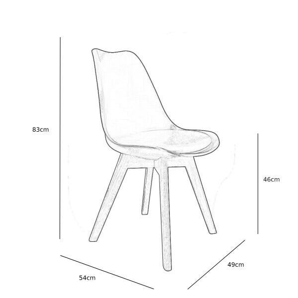 Kit 4 Cadeiras Eames Wood Leda Design - Preto Preto - 6