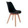 Kit 4 Cadeiras Eames Wood Leda Design - Preto Preto - 5