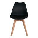 Ver imagem 2 de Kit 4 Cadeiras Eames Wood Leda Design - Preto Preto