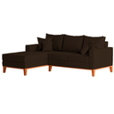 Ver imagem 1 de Sofá 3 Lugares Beny com Chaise Esquerdo Corino Marrom