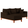 Sofá 3 Lugares Beny com Chaise Esquerdo Corino Marrom - 4