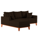 Ver imagem 4 de Sofá 3 Lugares Beny com Chaise Esquerdo Corino Marrom