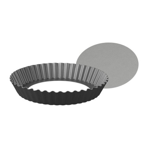 Forma Brasil Grafite em Alumínio com Revestimento Antiaderente com Fundo Removível 24 Cm