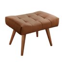 Ver imagem 1 de Puff Banqueta Theo Madeira Maciça Castellar Móbile Corino Caramelo