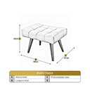 Ver imagem 3 de Puff Banqueta Theo Madeira Maciça Castellar Móbile Corino Caramelo