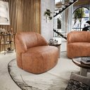 Ver mais imagens de Poltrona Decorativa Living Kaya Orgânica Sintético Ocre - Desk Design