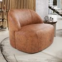 Ver imagem 2 de Poltrona Decorativa Living Kaya Orgânica Sintético Ocre - Desk Design