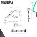 Ver imagem 2 de Suporte para Monitor / TV até 30 - Articulado - Rotação, Inclinação e Giro - Padrão Vesa -