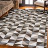 Tapete Geométrico Dallas para Sala 1,35m x 2,50m Antiderrapante - Caramelo - 1
