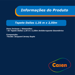 Tapete Geométrico Dallas para Sala 1,35m x 2,50m Antiderrapante - Caramelo - 9