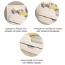 Bicama Infantil Solteiro 100% Mdf Bibox Cama Auxiliar Com Rodizio Uli Branco - 4