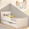 Bicama Infantil Solteiro 100% Mdf Bibox Cama Auxiliar Com Rodizio Uli Branco - 1