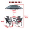 Conjunto Mesa Cadeira Ombrelone Articulavel Jardim Piscina Praia Guarda Sol Varanda Descanso Deck Ar - 2