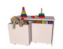 Ver imagem 3 de Rack de 80 Cm Infantil com 2 Baú 100% Mdf