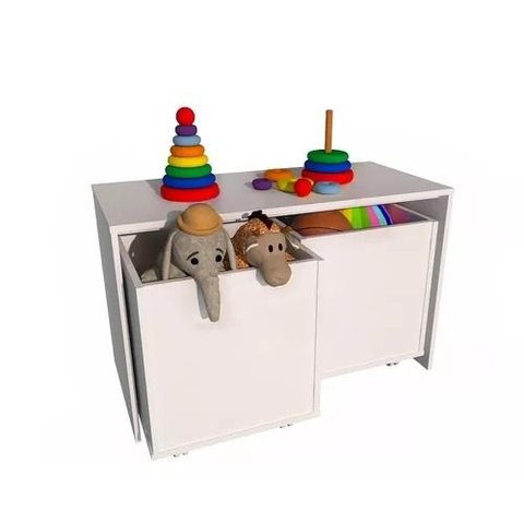Rack de 80 Cm Infantil com 2 Baú 100% Mdf