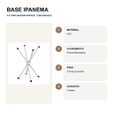 Ver imagem 6 de Base de Mesa Tubular Aço Ipanema para Madeira Branca Jantar