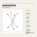 Ver imagem 5 de Base de Mesa Tubular Aço Ipanema para Madeira Branca Jantar