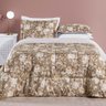Edredom Super King 3 Peças Dupla Face Microfibra Porta Travesseiro Cobertor Estampado Cáqui - 1