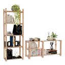 Ver imagem 3 de Kit Estante Multiuso Moderno Simples Reforçada de Qualidade e Aparador 3 Nichos Minimalista Reforç