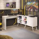Ver imagem 1 de Escrivaninha Gamer em L para Computador 3 Gavetas Nexus Multimóveis Mp4781 Branco