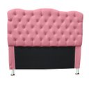 Ver imagem 1 de Cabeceira Agnes de Decoração Quarto para Cama Box Casal King - Suede - Sv Decor: Rosa