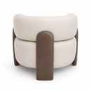 Ver mais imagens de Poltrona com Puff Orgânico Argo Courino Marrom | Off White - Sallar Home