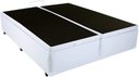 Ver imagem 1 de Cama Box Baú King Size Bipartido Sintético Branco com Pistões a Gás