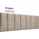 Ver imagem 3 de Cabeceira Painel Imperial Estofada Suspensa Queen Bege 1,60m - Pc Móveis