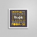 Ver imagem 2 de Quadro Quadrado Soluções Para A Vida 20x20cm:Madeira preta