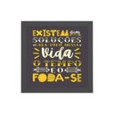 Ver imagem 1 de Quadro Quadrado Soluções Para A Vida 20x20cm:Madeira preta
