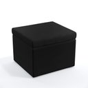 Ver imagem 3 de Kit 2 Poltronas Orion com Puff Quasar Courino Preto Aradecor