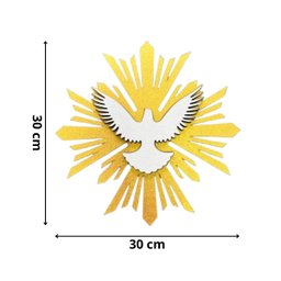 Aplique Decorativo Parede Mdf Espírito Santo Amor Deus Jesus - 5