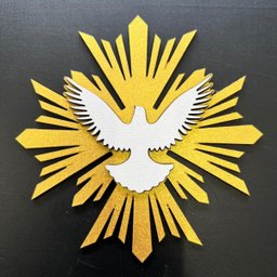 Aplique Decorativo Parede Mdf Espírito Santo Amor Deus Jesus - 1