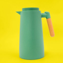 Garrafa Termica Inox Cafe Cha 1 Litro Cabo Madeira:Bege - 2