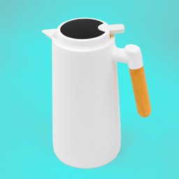 Garrafa Termica Inox Cafe Cha 1 Litro Cabo Madeira:Bege - 4