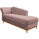 Ver imagem 6 de Kit Diva Recamier Vanessa 185cm Lado Direito e 01 Poltrona Laura Linho Doce Sonho Móveis Rosê