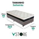 Ver imagem 3 de Cama Box Solteirão Cinza e Colchão Dallas Molas Vstore