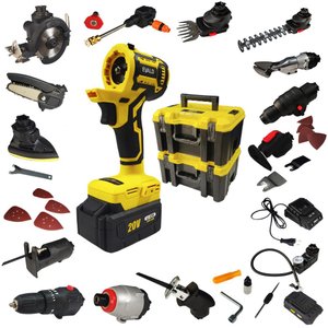 Kit Furadeira Bateria 20v Multifuncional 14 em 1 Brushless Evfm-14 Evald-bivolt