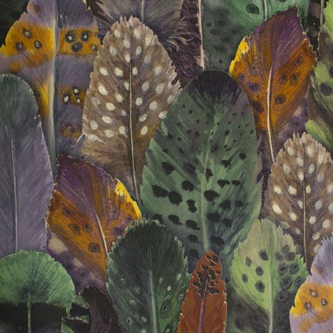 Papel de Parede Estampado Tons de Verde e Marrom+ Cola Inclusa- Vinilico Lavável