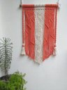 Ver imagem 1 de Painel em Macramê Clareou Nas Cores Cru e Vermelho