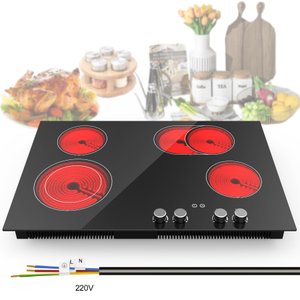 Vbgk Cooktop Elétrico 30" 7200w com 4 Queimadores e Controle por Botão