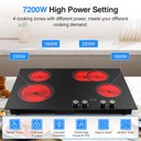 Ver imagem 4 de Vbgk Cooktop Elétrico 30" 7200w com 4 Queimadores e Controle por Botão