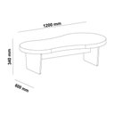 Ver imagem 3 de Mesa de Centro para Sala 120 Cm 4732 Cinamomo Arly Cinamomo