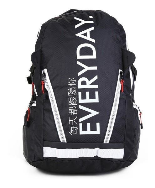 Mochila Escolar Trabalho Masculina Estampa Seanite Descolada Preta e Branca - 1