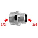 Ver imagem 2 de Niple de Redução 1/2 X 1/4 Cromado - 310504