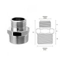 Ver imagem 3 de Niple de Redução 1/2 X 1/4 Cromado - 310504