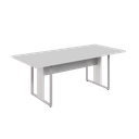 Ver imagem 2 de Mesa de Reunião Retangular 6 Lugares Pé Painel 200x90cm Yescasa Cinza