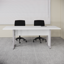 Ver imagem 5 de Mesa de Reunião Retangular 6 Lugares Pé Painel 200x90cm Yescasa Cinza