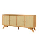 Ver imagem 2 de Balcão Buffet Retrô 180 cm Palhinha Indiana 4 Portas 100% MDF Dalla Costa